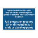 Protection contre les chutes requise  /.../ - Fall protection required when  /.../
