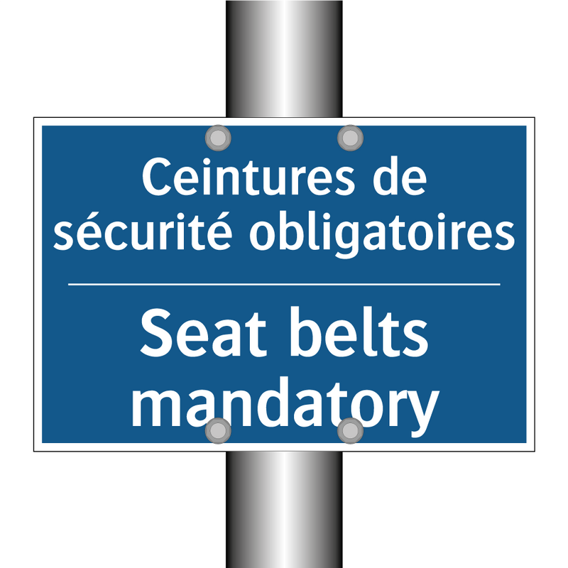 Ceintures de sécurité obligatoires /.../ - Seat belts mandatory
