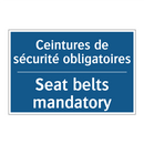 Ceintures de sécurité obligatoires /.../ - Seat belts mandatory