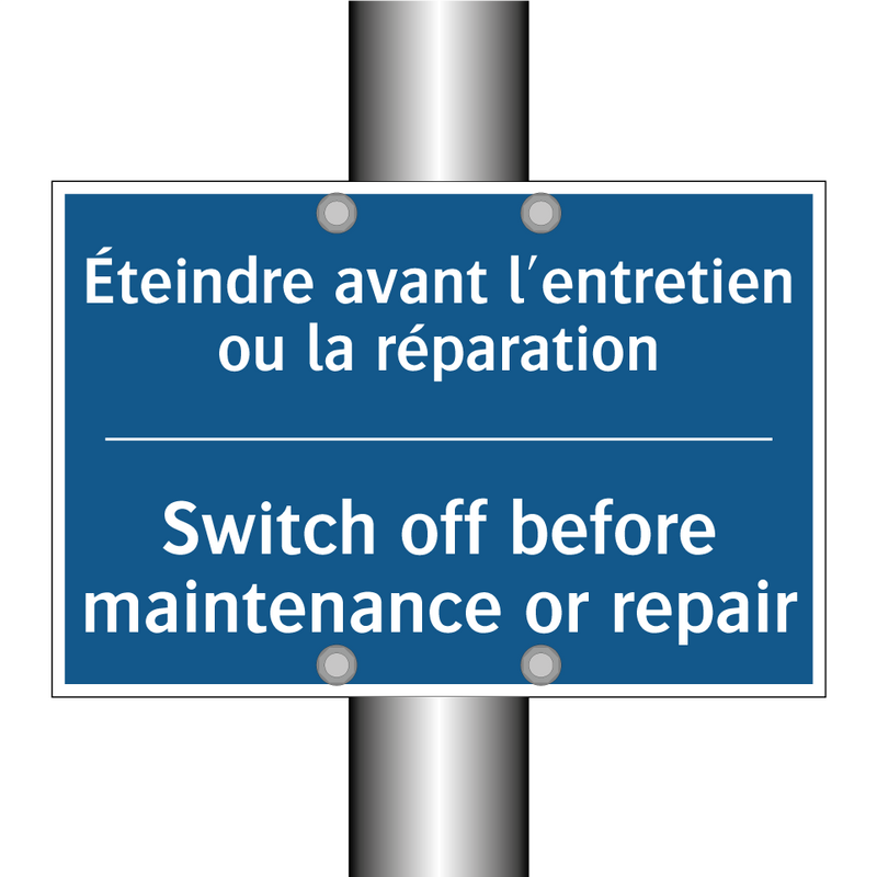 Éteindre avant l'entretien ou  /.../ - Switch off before maintenance  /.../