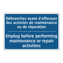 Débranchez avant d'effectuer des  /.../ - Unplug before performing maintenance  /.../