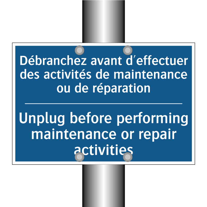 Débranchez avant d'effectuer des  /.../ - Unplug before performing maintenance  /.../