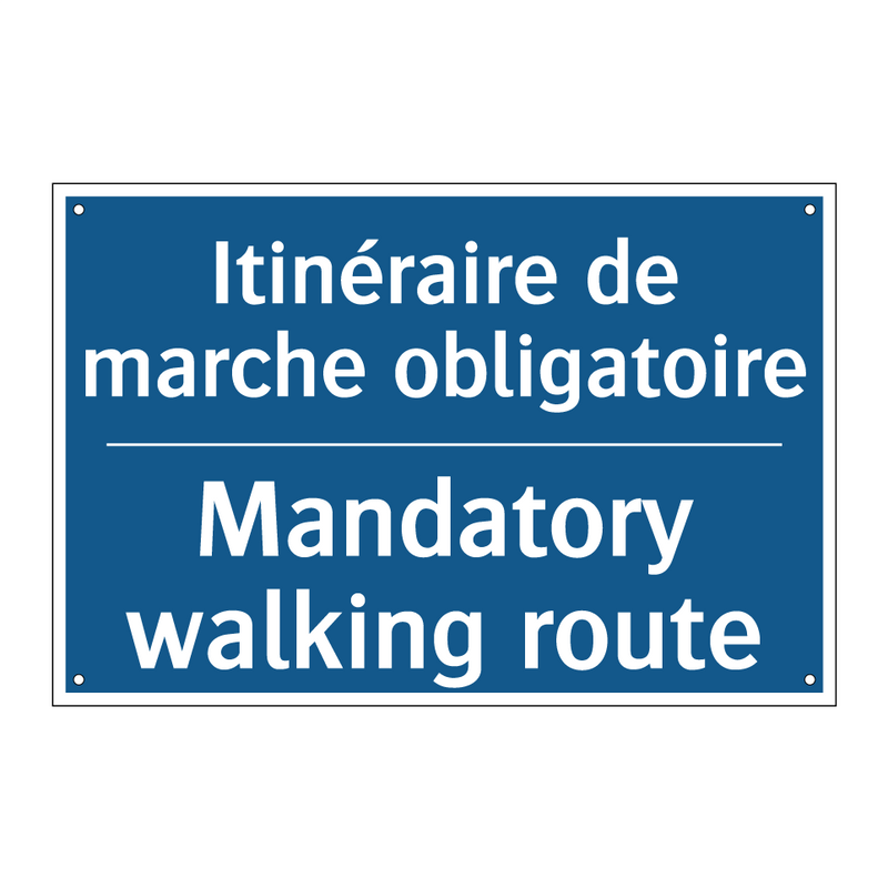 Itinéraire de marche obligatoire /.../ - Mandatory walking route