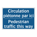 Circulation piétonne par ici - Pedestrian traffic this way