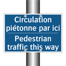 Circulation piétonne par ici - Pedestrian traffic this way