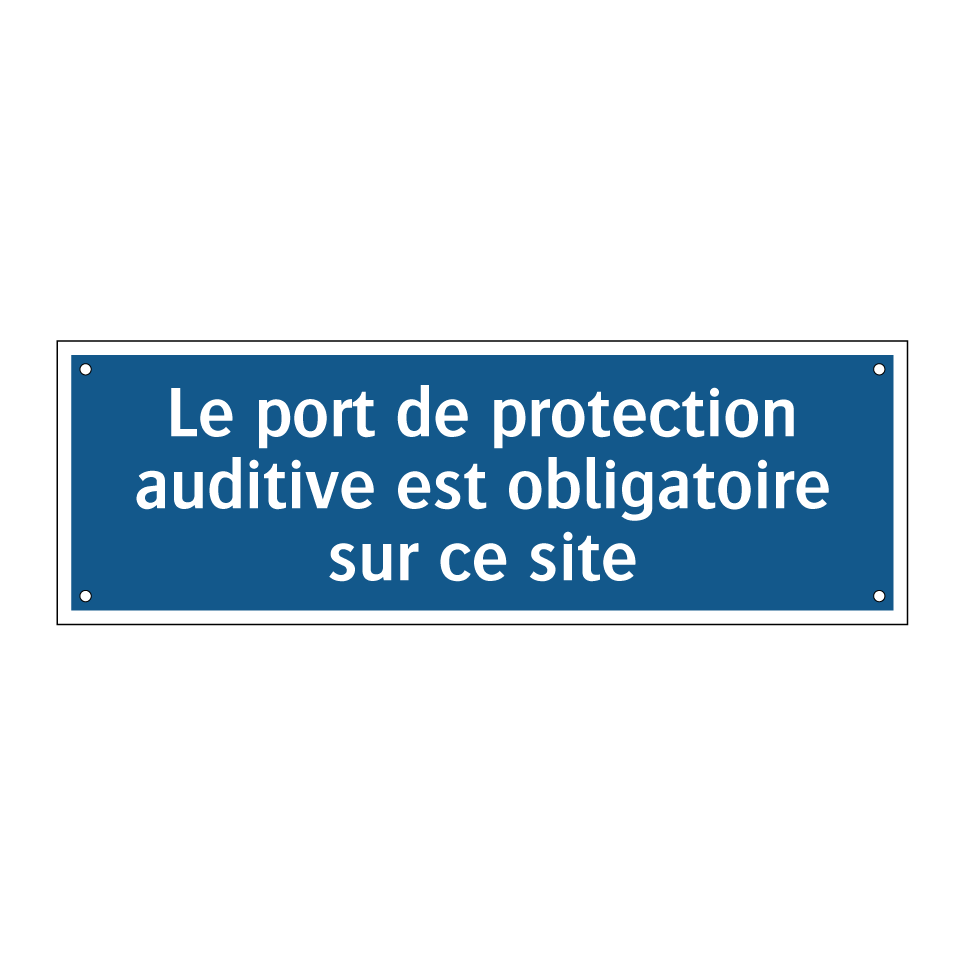 Le port de protection auditive est obligatoire sur ce site.