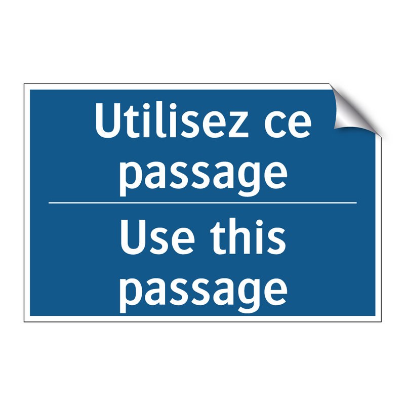 Utilisez ce passage - Use this passage
