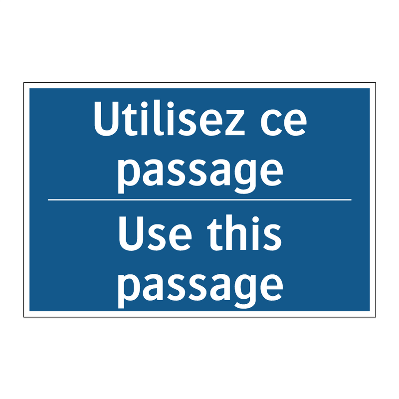 Utilisez ce passage - Use this passage
