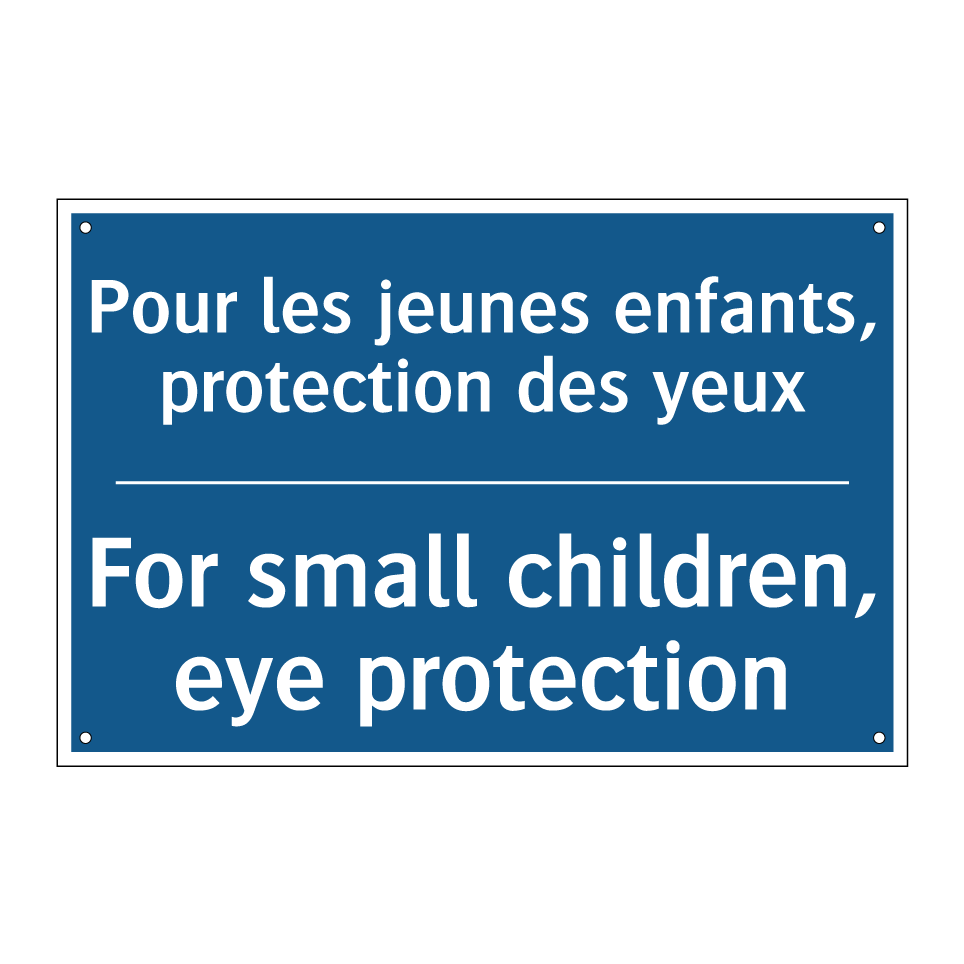 Pour les jeunes enfants, protection  /.../ - For small children, eye protection /.../