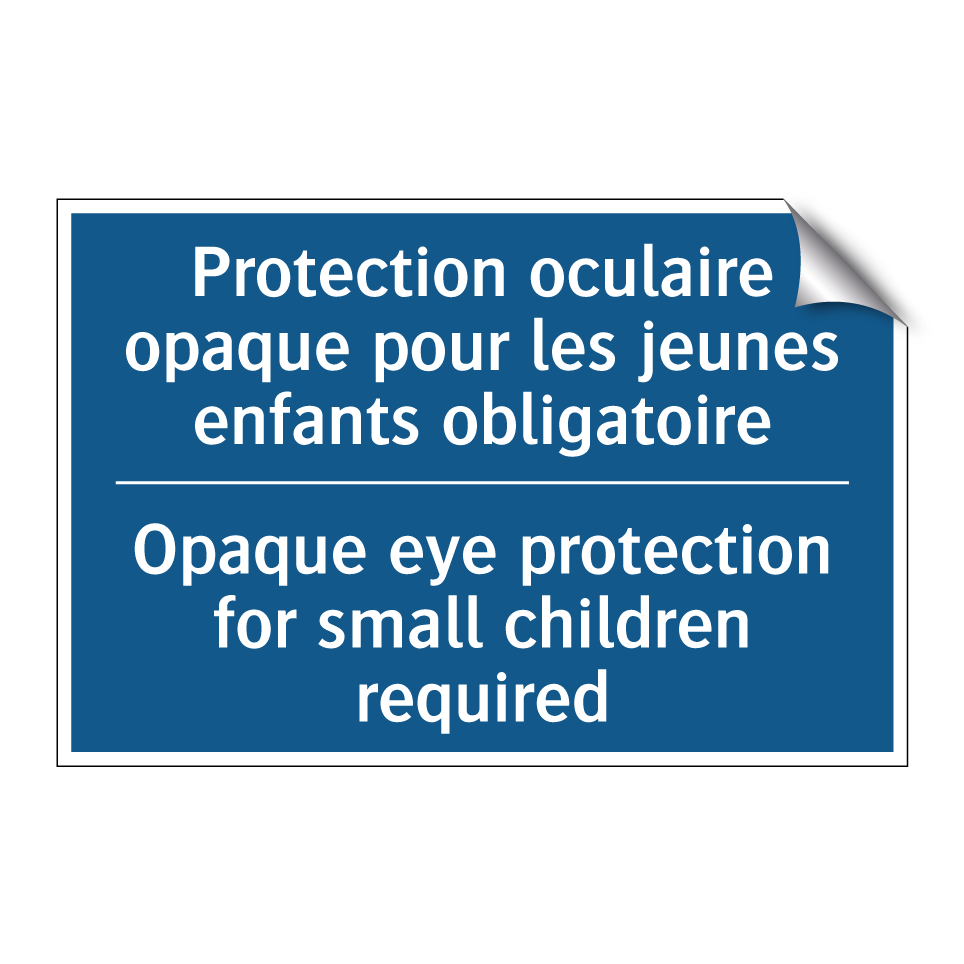 Protection oculaire opaque pour  /.../ - Opaque eye protection for small  /.../