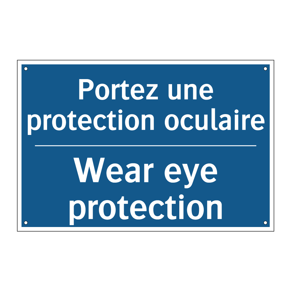 Portez une protection oculaire - Wear eye protection