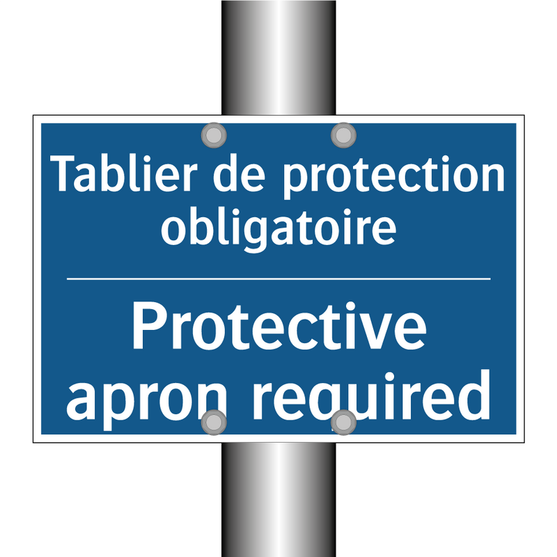Tablier de protection obligatoire /.../ - Protective apron required