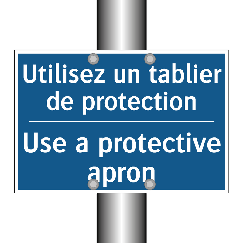 Utilisez un tablier de protection /.../ - Use a protective apron