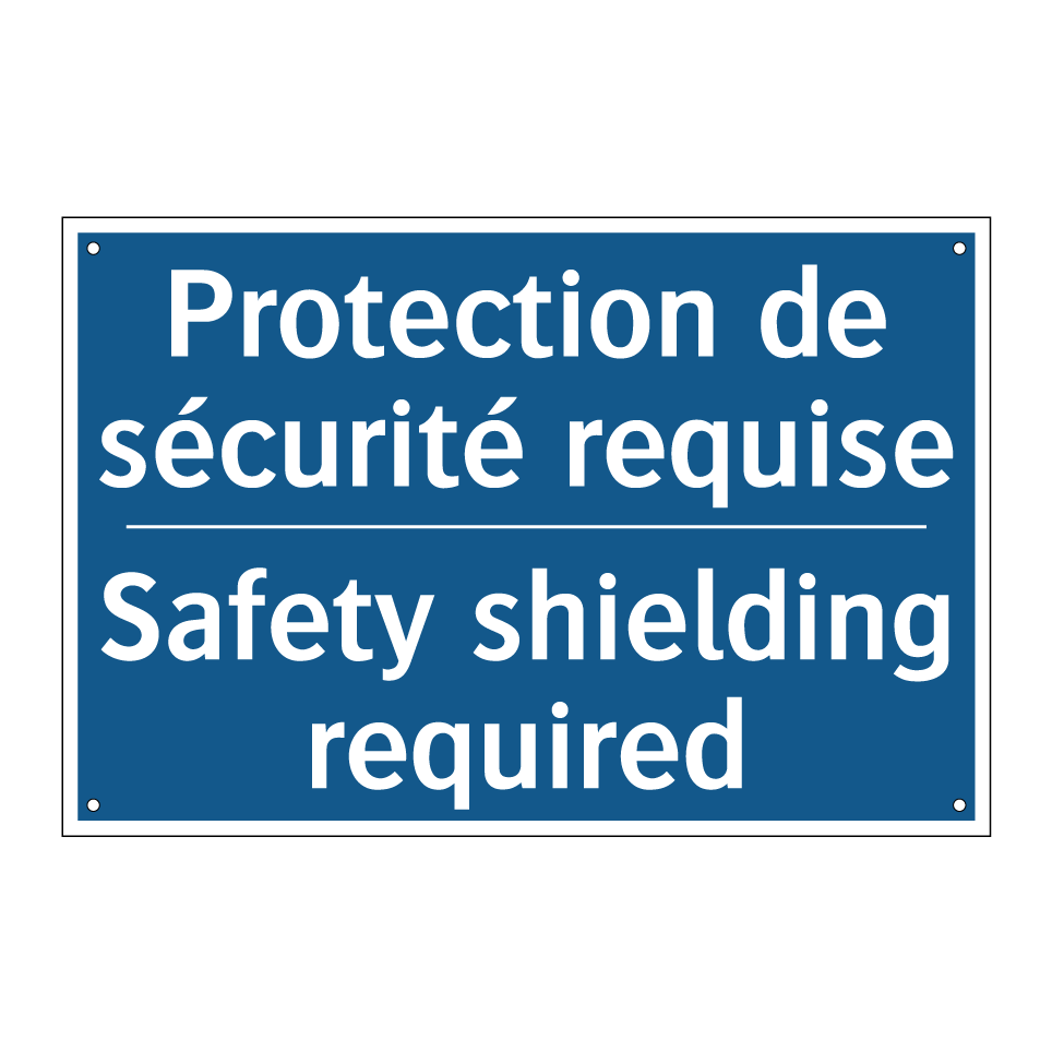 Protection de sécurité requise - Safety shielding required