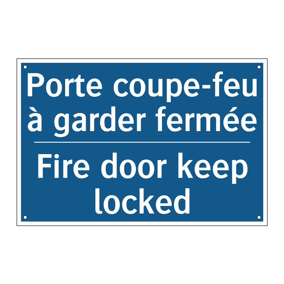 Porte coupe-feu à garder fermée /.../ - Fire door keep locked