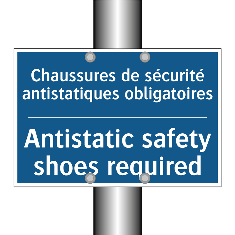 Chaussures de sécurité antistatiques  /.../ - Antistatic safety shoes required /.../