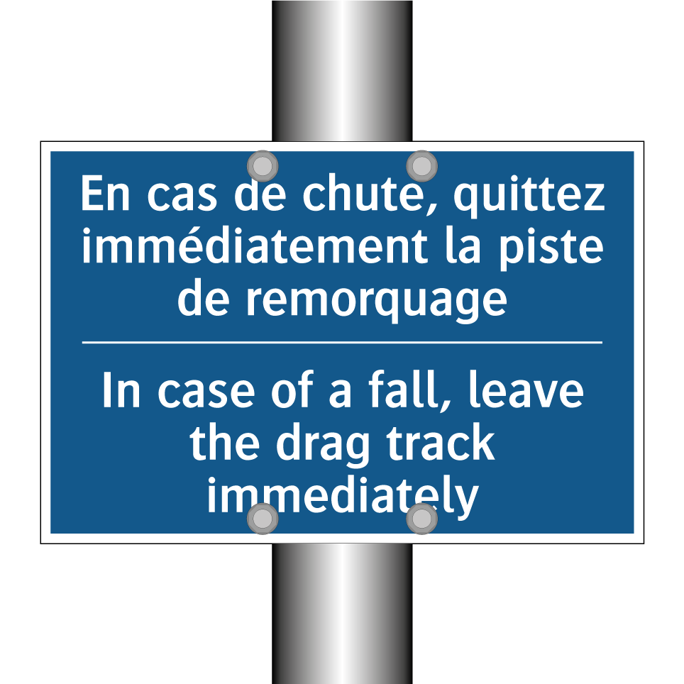 En cas de chute, quittez immédiatement  /.../ - In case of a fall, leave the drag  /.../