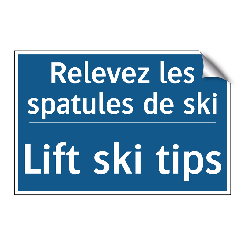 Relevez les spatules de ski - Lift ski tips