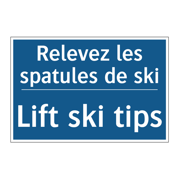 Relevez les spatules de ski - Lift ski tips