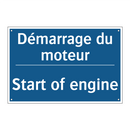 Démarrage du moteur - Start of engine