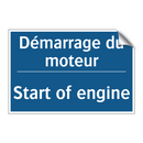 Démarrage du moteur - Start of engine