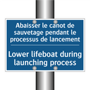 Abaisser le canot de sauvetage  /.../ - Lower lifeboat during launching  /.../