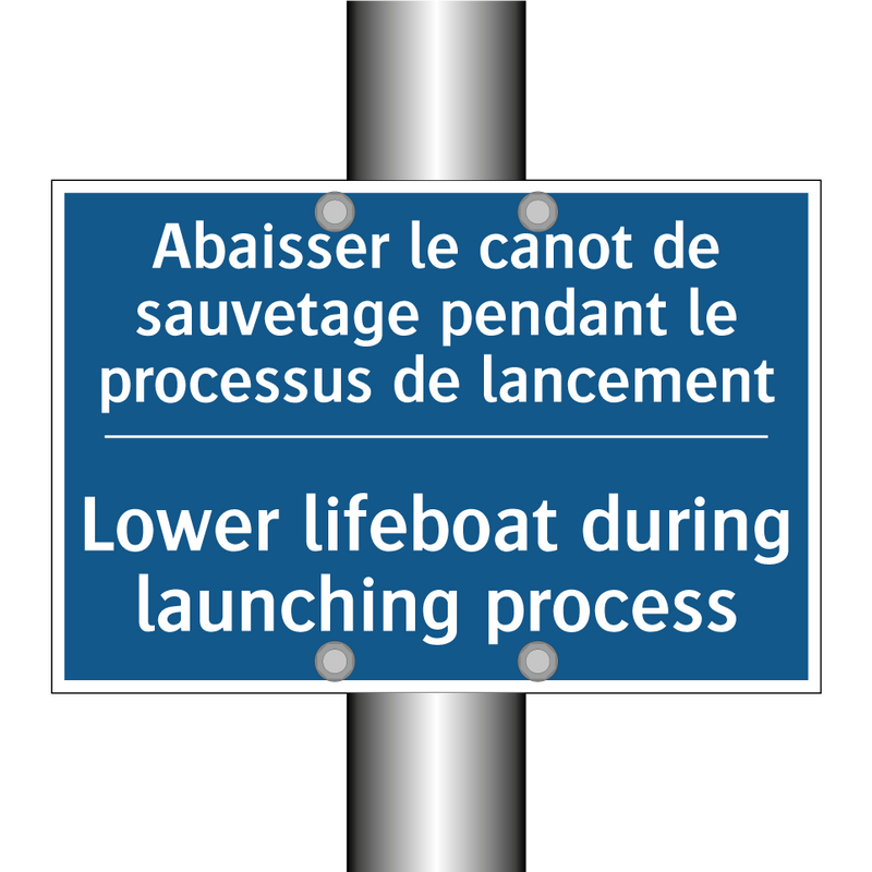 Abaisser le canot de sauvetage  /.../ - Lower lifeboat during launching  /.../