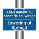 Abaissement du canot de sauvetage /.../ - Lowering of lifeboat