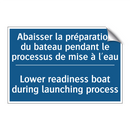 Abaisser la préparation du bateau  /.../ - Lower readiness boat during launching  /.../