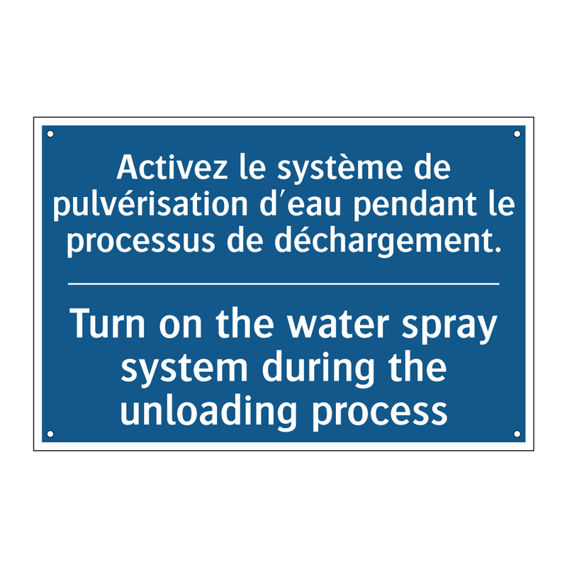Activez le système de pulvérisation  /.../ - Turn on the water spray system  /.../