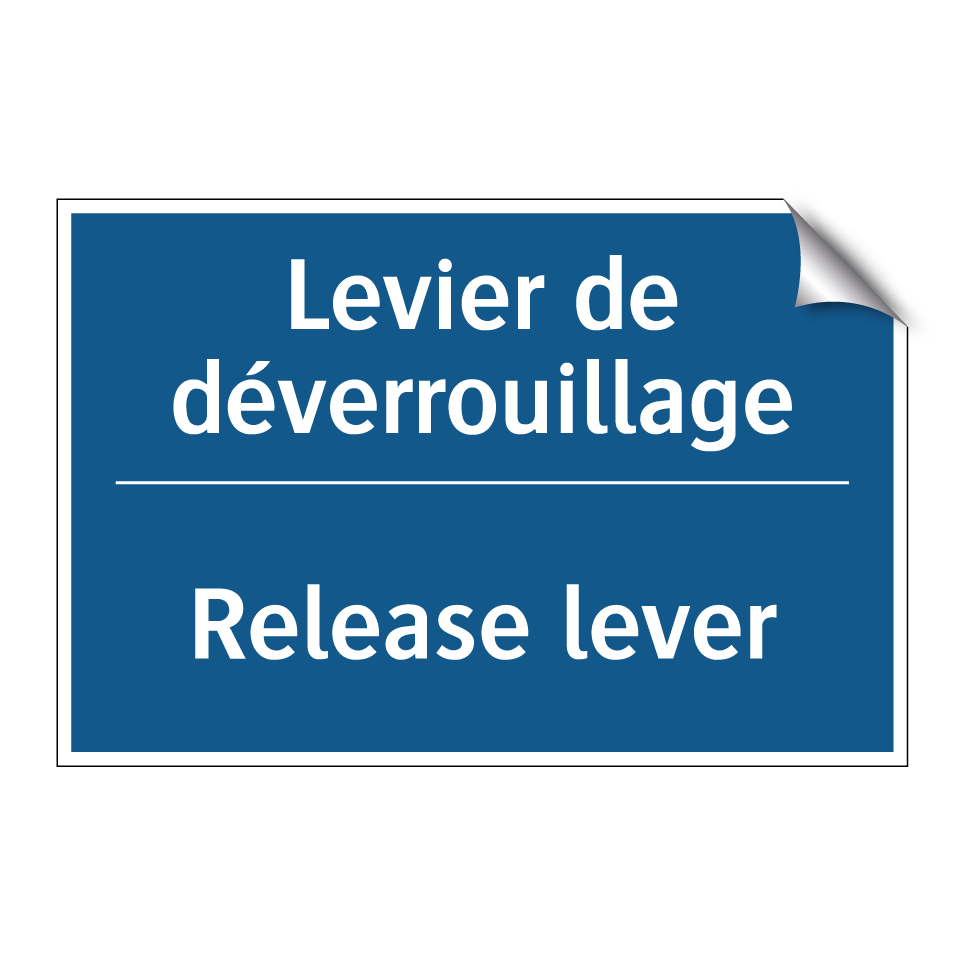 Levier de déverrouillage - Release lever