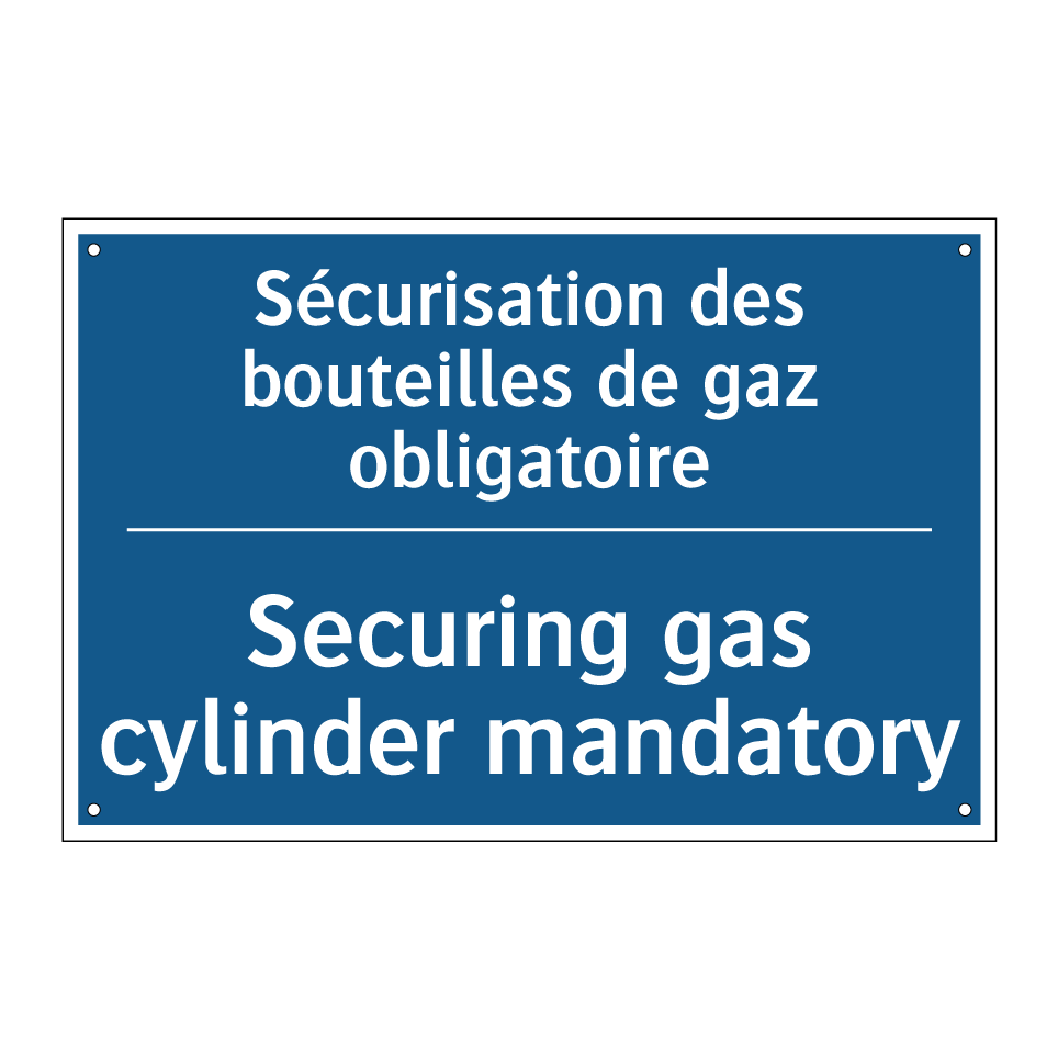 Sécurisation des bouteilles de  /.../ - Securing gas cylinder mandatory /.../