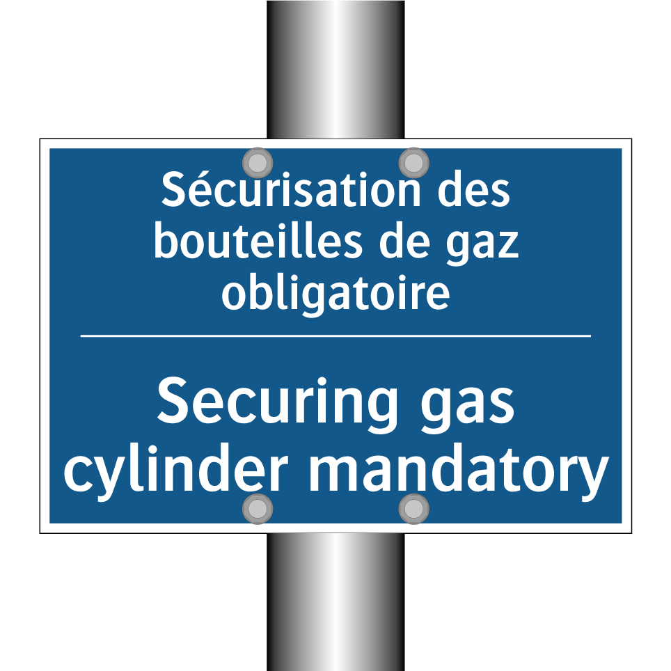 Sécurisation des bouteilles de  /.../ - Securing gas cylinder mandatory /.../