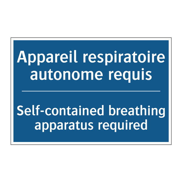 Appareil respiratoire autonome  /.../ - Self-contained breathing apparatus  /.../