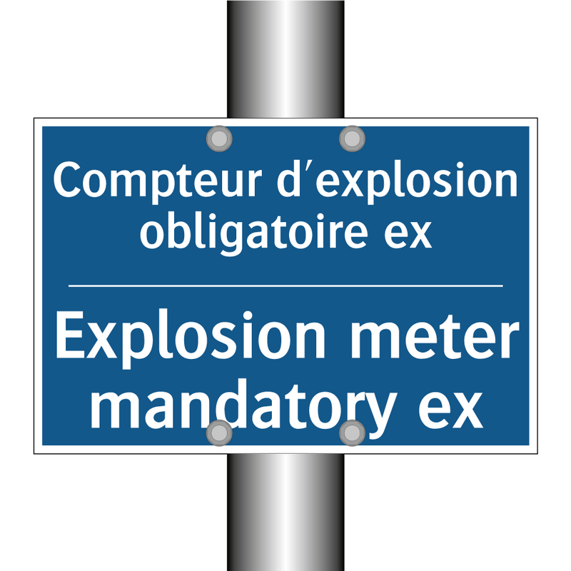 Compteur d'explosion obligatoire  /.../ - Explosion meter mandatory ex
