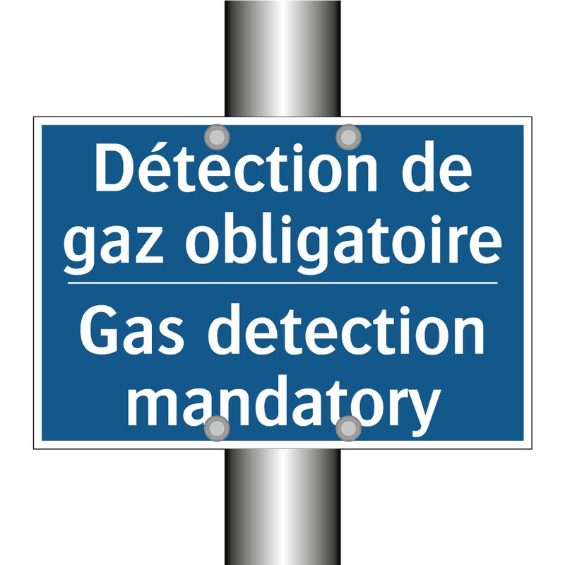 Détection de gaz obligatoire - Gas detection mandatory