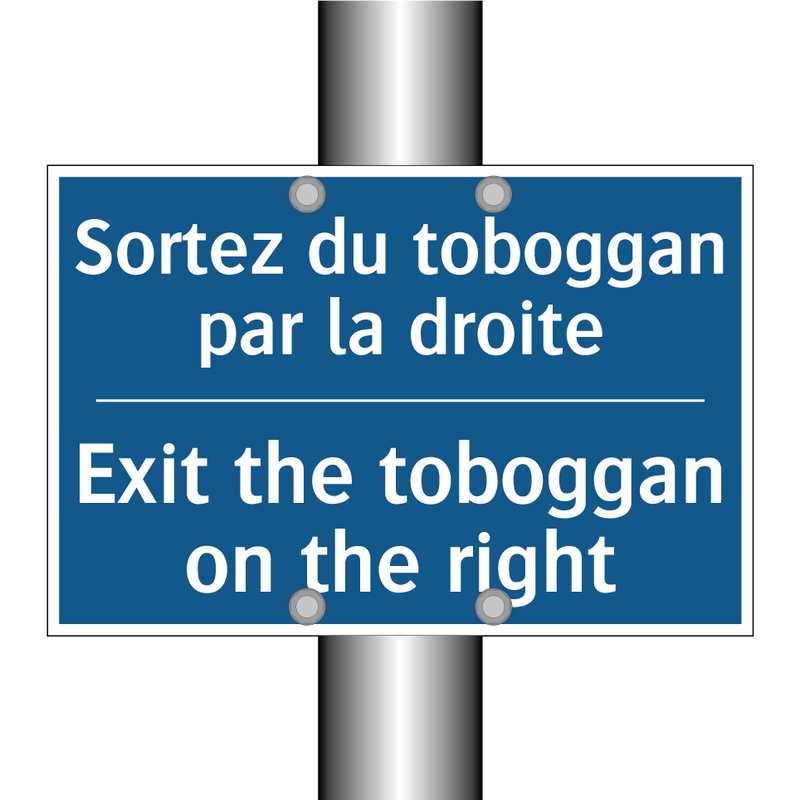 Sortez du toboggan par la droite /.../ - Exit the toboggan on the right
