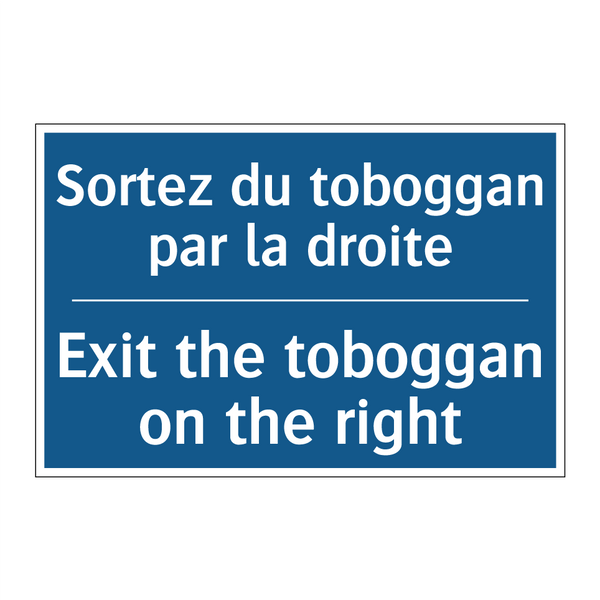 Sortez du toboggan par la droite /.../ - Exit the toboggan on the right