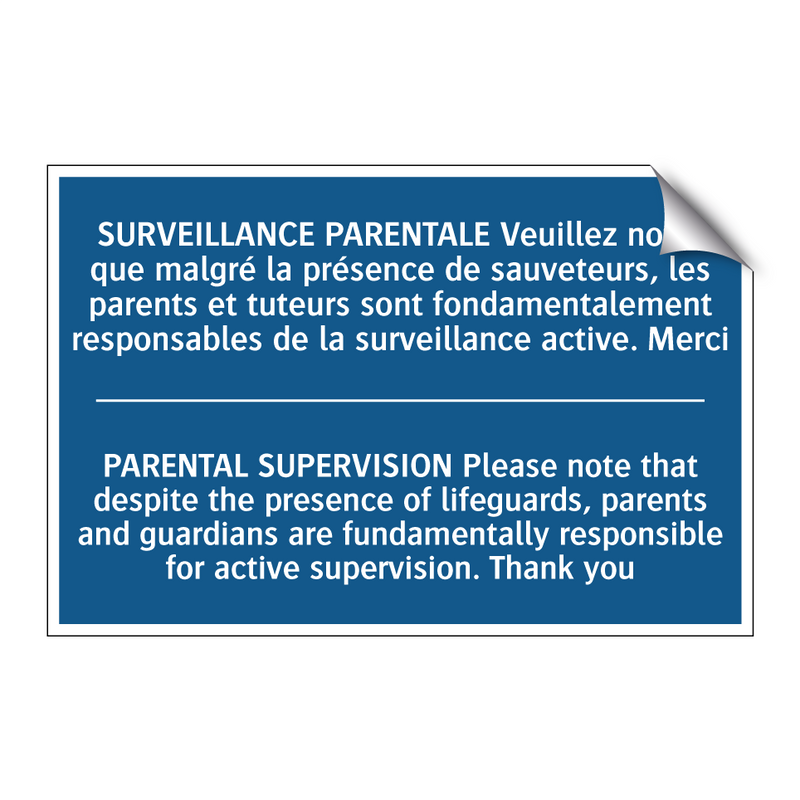 SURVEILLANCE PARENTALE Veuillez  /.../ - PARENTAL SUPERVISION Please note  /.../