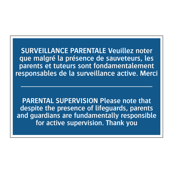 SURVEILLANCE PARENTALE Veuillez  /.../ - PARENTAL SUPERVISION Please note  /.../