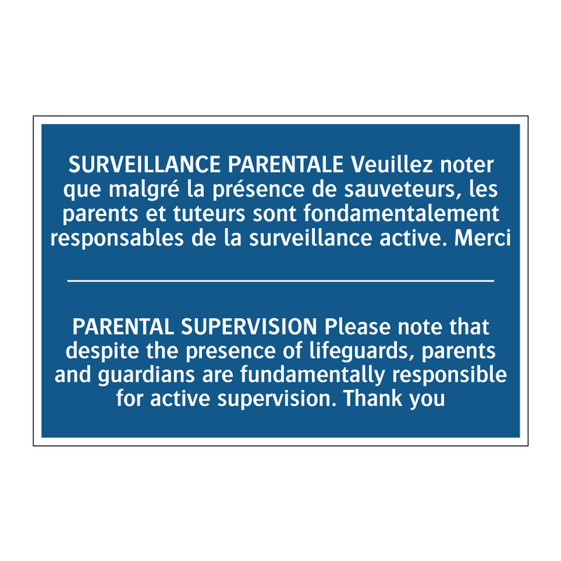 SURVEILLANCE PARENTALE Veuillez  /.../ - PARENTAL SUPERVISION Please note  /.../