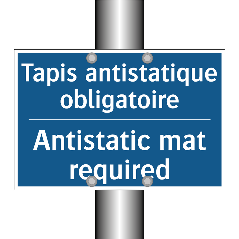 Tapis antistatique obligatoire - Antistatic mat required