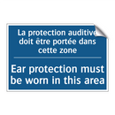 La protection auditive doit être  /.../ - Ear protection must be worn in  /.../