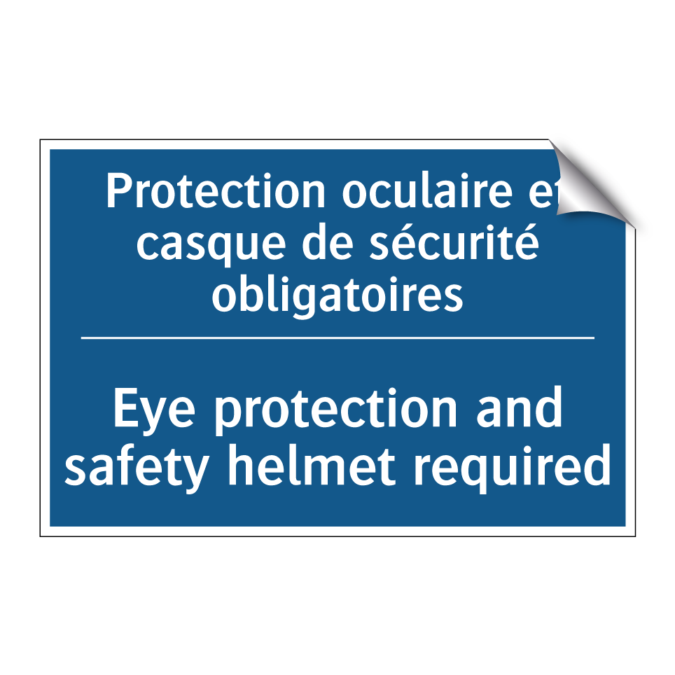 Protection oculaire et casque  /.../ - Eye protection and safety helmet  /.../