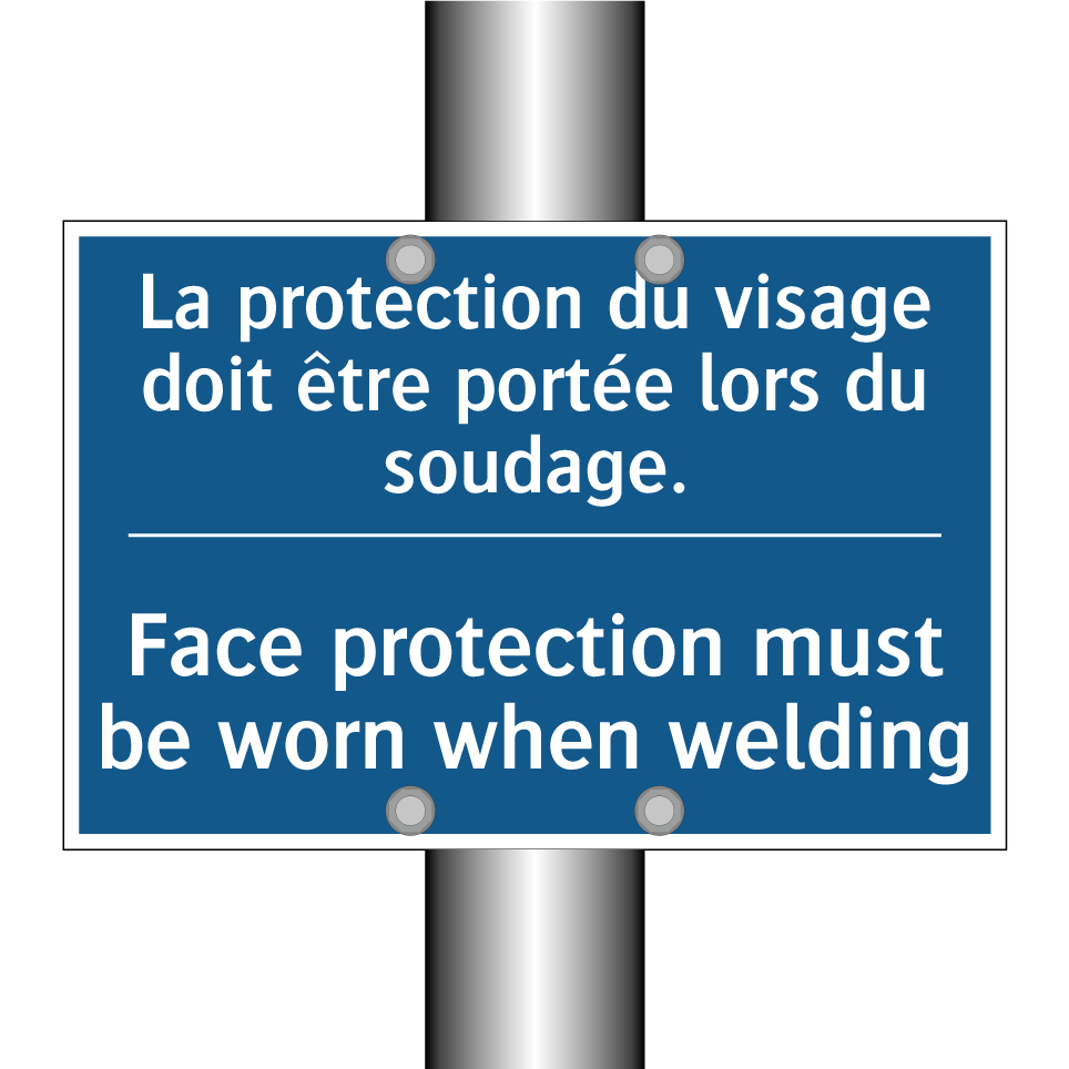 La protection du visage doit être  /.../ - Face protection must be worn when  /.../