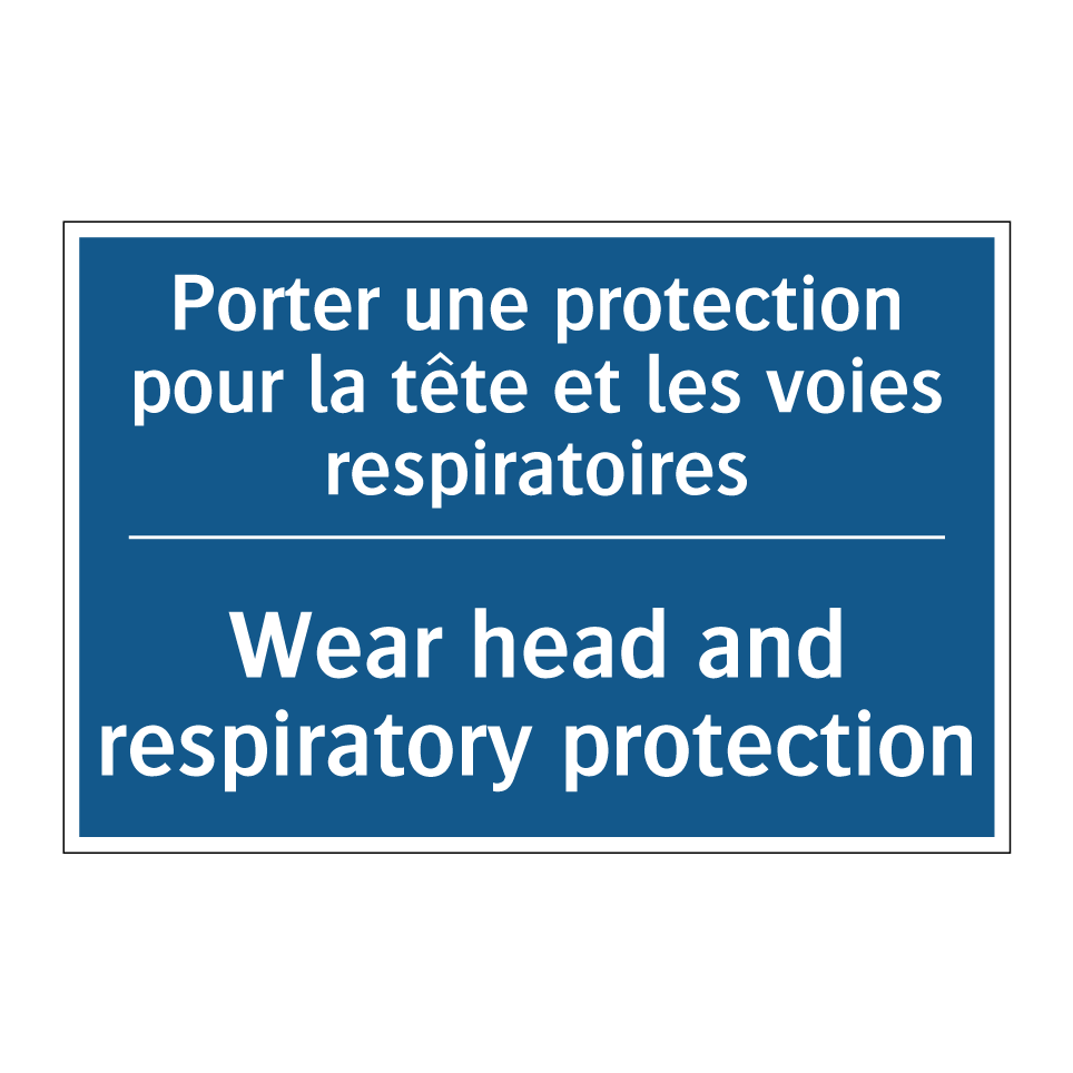 Porter une protection pour la  /.../ - Wear head and respiratory protection /.../