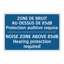 ZONE DE BRUIT AU-DESSUS DE 85dB  /.../ - NOISE ZONE ABOVE 85dB Hearing  /.../