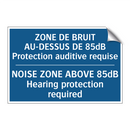 ZONE DE BRUIT AU-DESSUS DE 85dB  /.../ - NOISE ZONE ABOVE 85dB Hearing  /.../