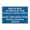 ZONE DE BRUIT AU-DESSUS DE 85dB  /.../ - NOISE ZONE ABOVE 85dB Hearing  /.../