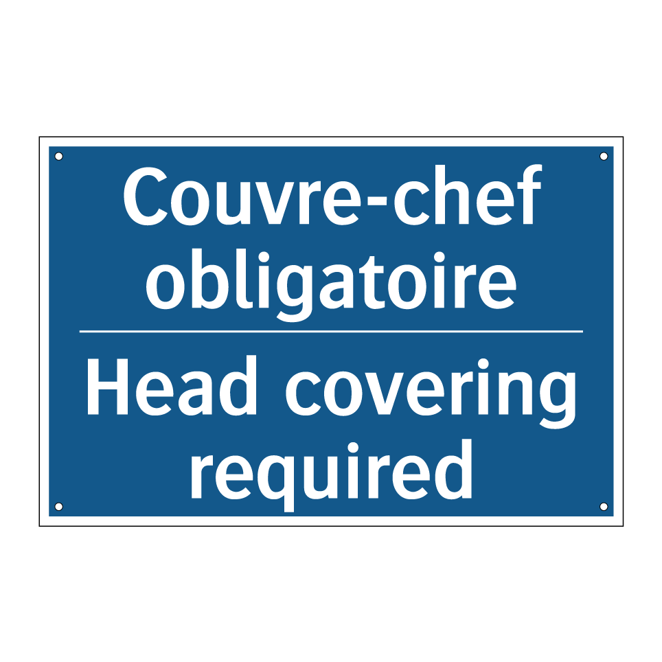 Couvre-chef obligatoire - Head covering required
